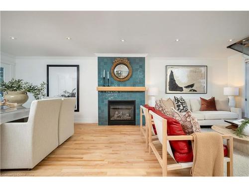 169 Chebucto Drive, Oakville, ON - Indoor Photo Showing Living Room With Fireplace