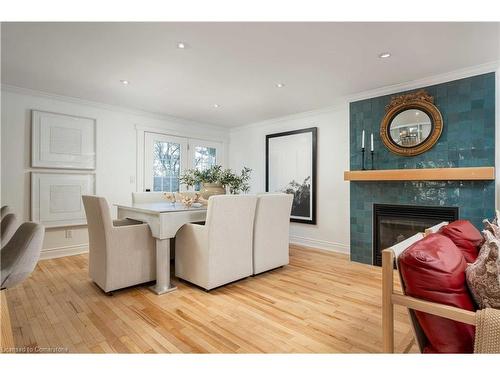 169 Chebucto Drive, Oakville, ON - Indoor Photo Showing Living Room With Fireplace