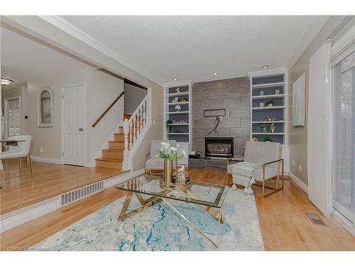 15 Cindy Avenue, Cambridge, ON - Indoor Photo Showing Living Room With Fireplace