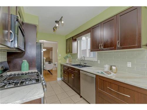 15 Cindy Avenue, Cambridge, ON - Indoor Photo Showing Kitchen With Double Sink