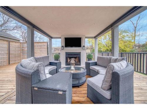 958 Beach Boulevard, Hamilton, ON -  With Fireplace With Deck Patio Veranda With Exterior