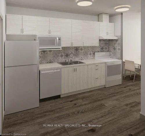 201-307 King Street E, Hamilton, ON - Indoor Photo Showing Kitchen With Double Sink