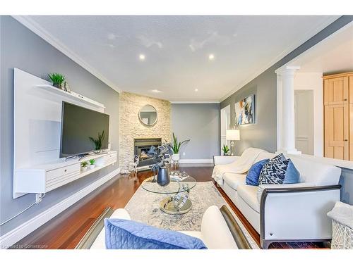 2892 Arlington Drive, Oakville, ON - Indoor Photo Showing Living Room With Fireplace