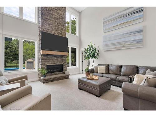 8037 Springwater Road, Aylmer, ON - Indoor Photo Showing Living Room With Fireplace