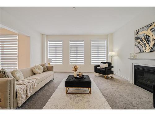 15 Sanford Circle, Springwater, ON - Indoor Photo Showing Living Room With Fireplace