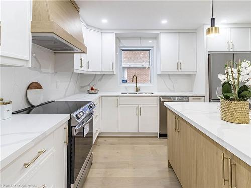 47 Alderney Avenue, Hamilton, ON - Indoor Photo Showing Kitchen With Double Sink With Upgraded Kitchen