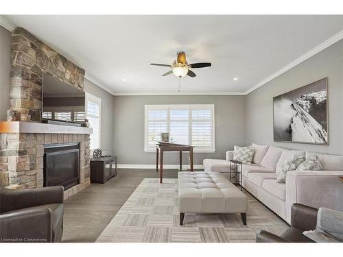 434555 4Th Line, Amaranth, ON - Indoor Photo Showing Living Room With Fireplace