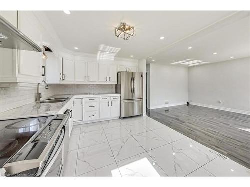 763 Tate Avenue, Hamilton, ON - Indoor Photo Showing Kitchen With Double Sink