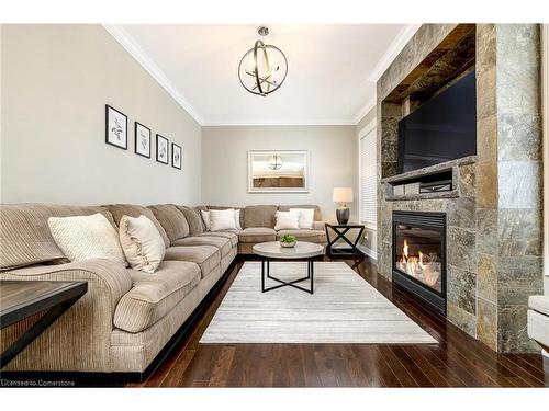 537 Grant Way, Milton, ON - Indoor Photo Showing Living Room With Fireplace