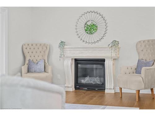 2401 St Frances Drive, Burlington, ON - Indoor Photo Showing Living Room With Fireplace