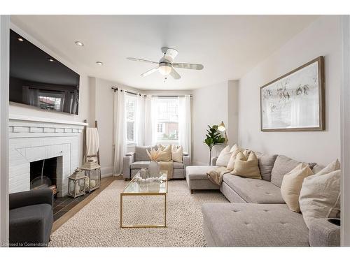 Bldg 1-9 Humewood Drive, Toronto, ON - Indoor Photo Showing Living Room With Fireplace