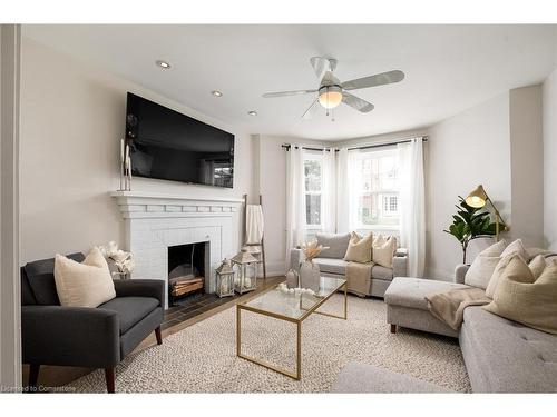 Bldg 1-9 Humewood Drive, Toronto, ON - Indoor Photo Showing Living Room With Fireplace