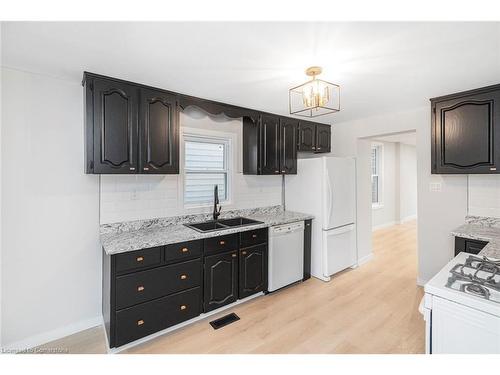 583 John Street Street N, Hamilton, ON - Indoor Photo Showing Kitchen With Double Sink