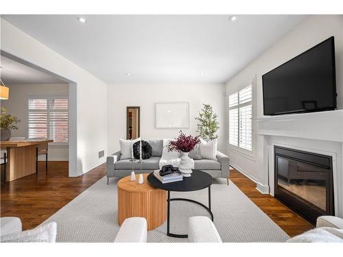 1115 Solomon Court, Milton, ON - Indoor Photo Showing Living Room With Fireplace