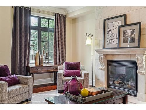 2378 Marine Drive, Oakville, ON - Indoor Photo Showing Living Room With Fireplace