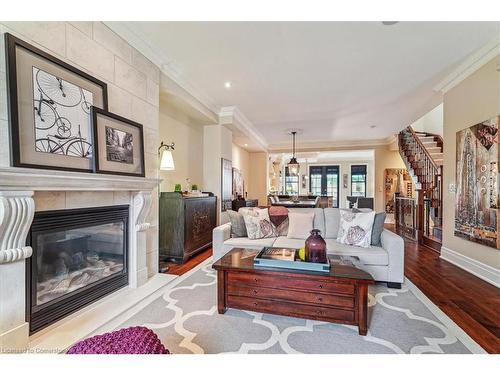 2378 Marine Drive, Oakville, ON - Indoor Photo Showing Living Room With Fireplace