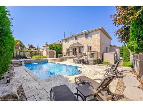 125 Ferndale Drive S, Barrie, ON - Outdoor With In Ground Pool With Deck Patio Veranda With Backyard