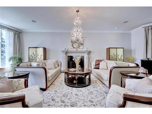 4038 Lakeshore Road, Burlington, ON - Indoor Photo Showing Living Room With Fireplace