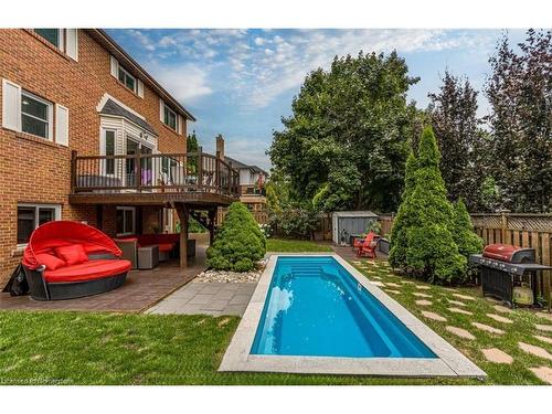 2010 Keller Court, Burlington, ON - Outdoor With In Ground Pool With Deck Patio Veranda