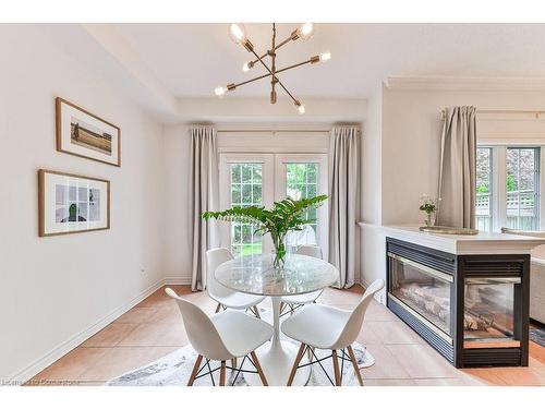 1576 Clarkson Road N, Mississauga, ON - Indoor Photo Showing Dining Room With Fireplace