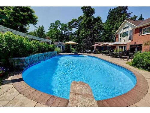 5189 Eighth Line, Milton, ON - Outdoor With In Ground Pool With Deck Patio Veranda With Backyard