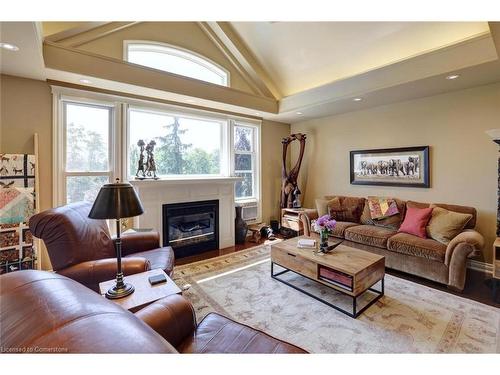 5189 Eighth Line, Milton, ON - Indoor Photo Showing Living Room With Fireplace