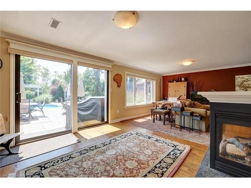 5189 Eighth Line, Milton, ON - Indoor Photo Showing Living Room With Fireplace