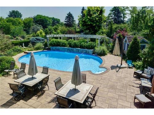 5189 Eighth Line, Milton, ON - Outdoor With In Ground Pool With Deck Patio Veranda With Backyard