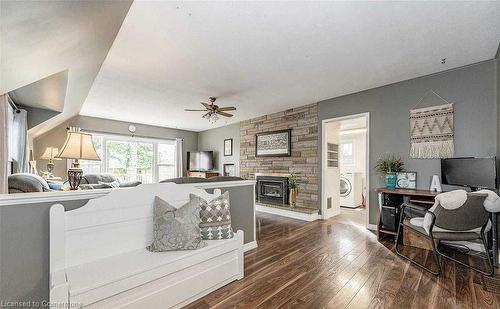 7913 Highway 7/12, Guelph/Eramosa, ON - Indoor Photo Showing Living Room With Fireplace