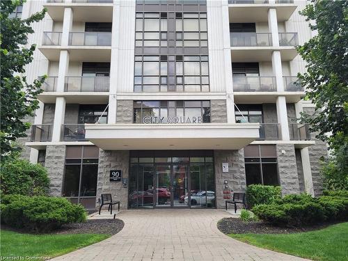 208-90 Charlton Avenue W, Hamilton, ON - Outdoor With Balcony With Facade