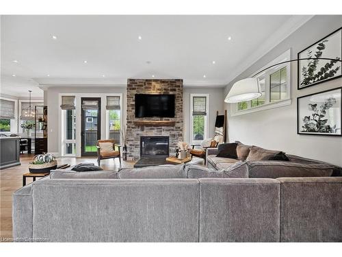 1247 Wood Place, Oakville, ON - Indoor Photo Showing Living Room With Fireplace