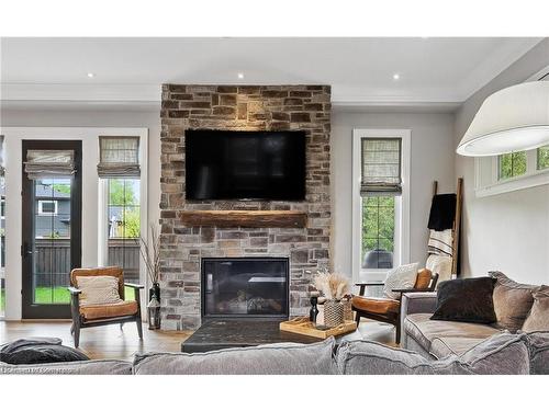 1247 Wood Place, Oakville, ON - Indoor Photo Showing Living Room With Fireplace