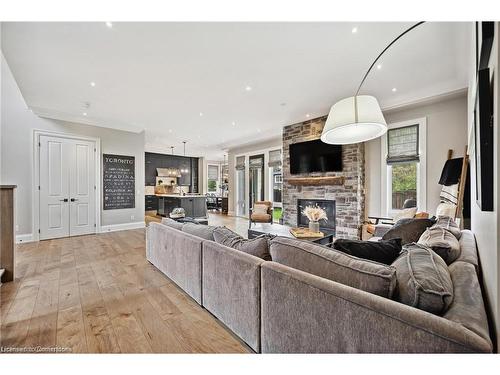 1247 Wood Place, Oakville, ON - Indoor Photo Showing Living Room With Fireplace
