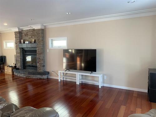 10407 Churchill Drive, Lac La Biche, AB - Indoor Photo Showing Living Room With Fireplace
