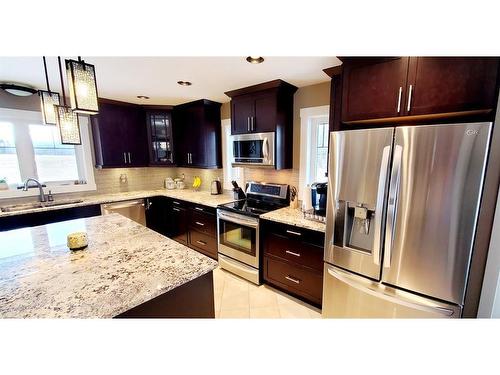 65335-153 Range Rd., Lac La Biche, AB - Indoor Photo Showing Kitchen With Stainless Steel Kitchen With Upgraded Kitchen
