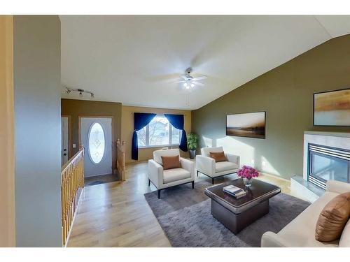 184 Shetland Garden, Fort Mcmurray, AB - Indoor Photo Showing Living Room With Fireplace