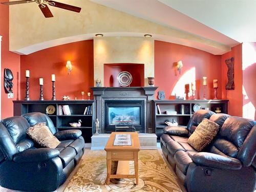 634-67325 Churchill Park Drive, Lac La Biche, AB - Indoor Photo Showing Living Room With Fireplace