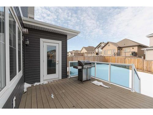 136 Heibert Bay, Fort Mcmurray, AB - Outdoor With Above Ground Pool With Deck Patio Veranda With Exterior