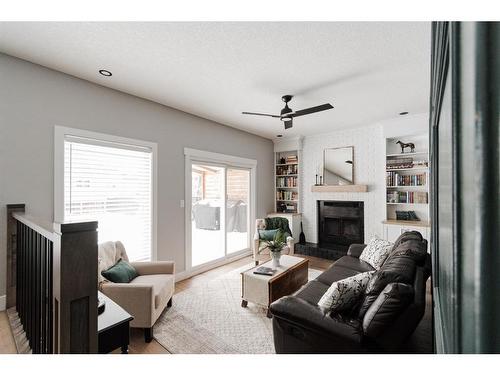 180 Brosseau Crescent, Fort Mcmurray, AB - Indoor Photo Showing Living Room With Fireplace