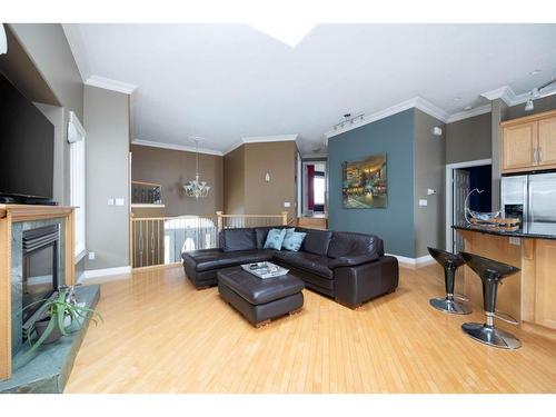 108 Laboucane Crescent, Fort Mcmurray, AB - Indoor Photo Showing Living Room With Fireplace