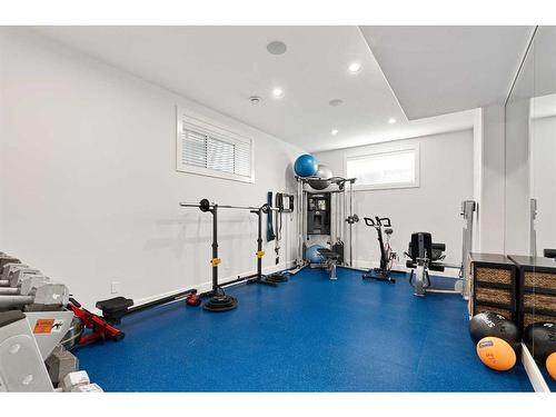 121 Cobblestone Bay, Fort Mcmurray, AB - Indoor Photo Showing Gym Room