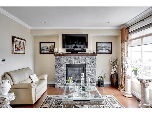 376 Fireweed Crescent, Fort Mcmurray, AB - Indoor Photo Showing Living Room With Fireplace