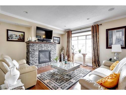 376 Fireweed Crescent, Fort Mcmurray, AB - Indoor Photo Showing Living Room With Fireplace