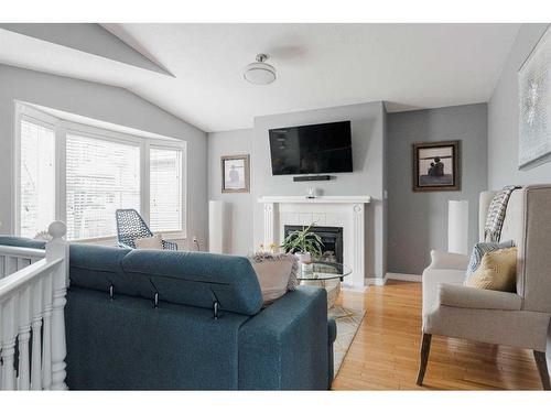 251 Atkinson Lane, Fort Mcmurray, AB - Indoor Photo Showing Living Room With Fireplace