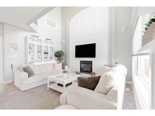 205 Fisher Crescent, Fort Mcmurray, AB - Indoor Photo Showing Living Room With Fireplace