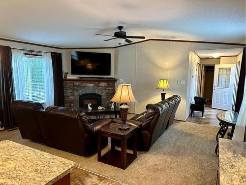 13561 654 Township, Rural Lac La Biche County, AB - Indoor Photo Showing Living Room With Fireplace