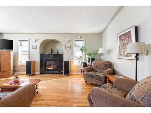 312 Burton Place, Fort Mcmurray, AB - Indoor Photo Showing Living Room With Fireplace