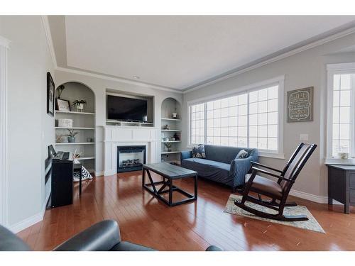 191 Woodpecker Way, Fort Mcmurray, AB - Indoor Photo Showing Living Room With Fireplace