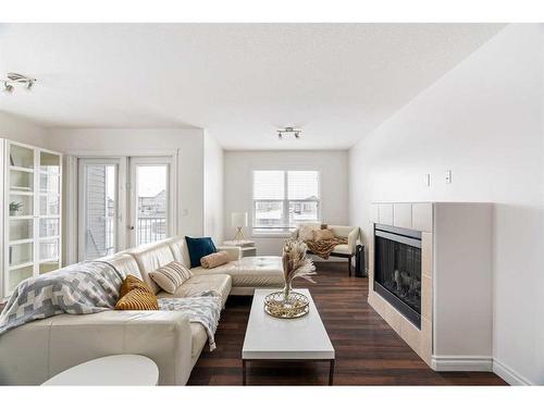 54-180 Riverstone Ridge, Fort Mcmurray, AB - Indoor Photo Showing Living Room With Fireplace