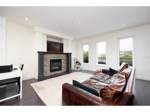 288 Falcon Drive, Fort Mcmurray, AB - Indoor Photo Showing Living Room With Fireplace